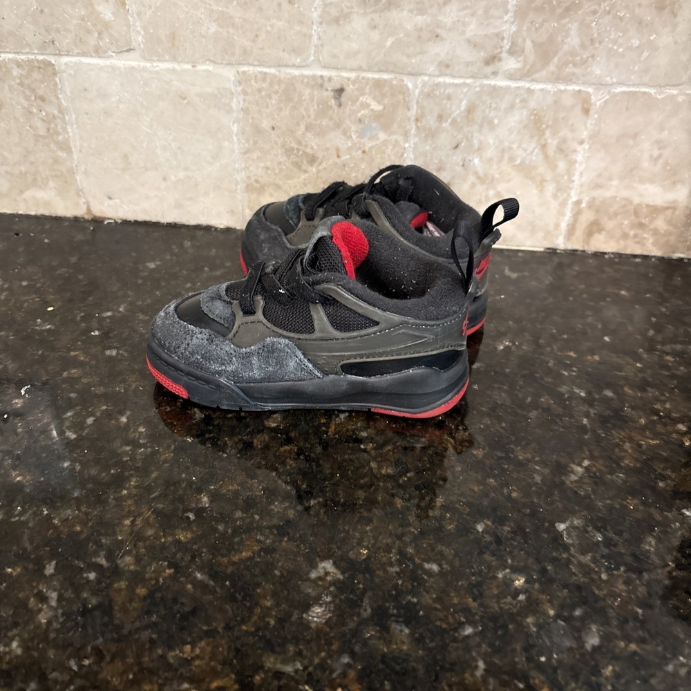 Jordan 4 RM (TD) Black/Red/Grey Size 5 Child Basketball Baller Nike 5c